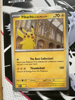 Pikachu At The Museum Pokemon Card TCG English Promo Great Condition & Centering - Image 1