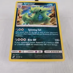 Pokemon TCG SM Team Up 85/181 Tyranitar Holographic Rare Card - Image 2
