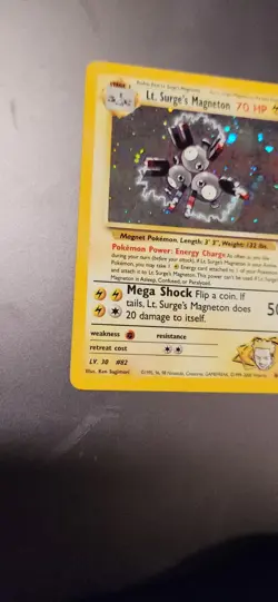 Lt. Surge's Magneton 8/132 Gym Heroes Holo Rare Pokemon Card - Image 2
