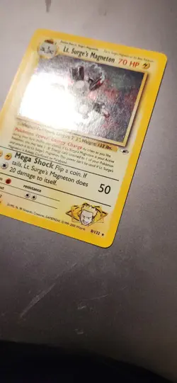 Lt. Surge's Magneton 8/132 Gym Heroes Holo Rare Pokemon Card - Image 3