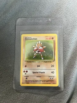 Pokemon TCG Hitmonchan Unlimited Rare Holo Card Base Set 007/102 Near Mint - Image 2