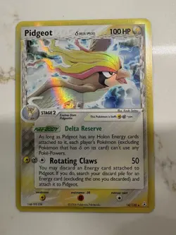 Pokemon TCG Pidgeot 14/110 Delta Species Holon Phantoms Holo Rare Card - Image 1