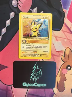 Carte Pokemon Wizards Neo Genesis Pichu Holo 12/111 Anglais Us - Image 1