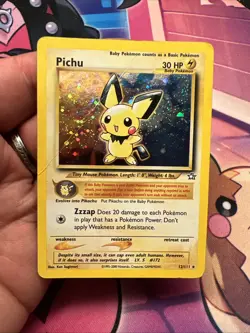 Carte Pokemon Wizards Neo Genesis Pichu Holo 12/111 Anglais Us - Image 2