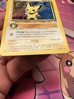 Carte Pokemon Wizards Neo Genesis Pichu Holo 12/111 Anglais Us - Image 5
