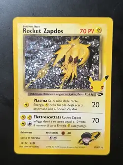 Carta Pokemon ROCKET ZAPDOS 15/132 Gran Festa 25° Anniversario Holo ITA NM - Image 1