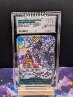 Super Pre-Release Eustass "Captain" Kid ST02-013 One Piece TCG Gem Mint ACE 10 - Image 1