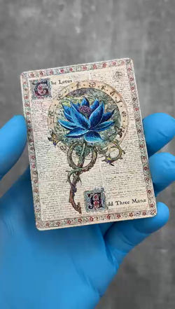 The Lotus, Medival Manuscript, MTG Satirical Fan Art Altered Art, Not Real Card - Image 2