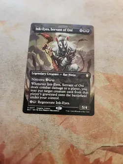Ink-Eyes, Servant Of Oni Borderless Commander Bloomburrow MTG NM - Image 1