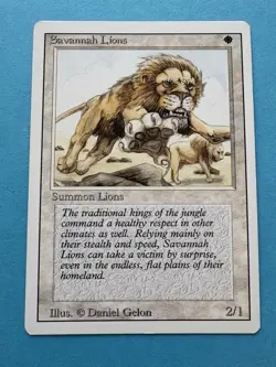 Savannah Lions - LP - Revised 3rd Edition - MTG - Image 1