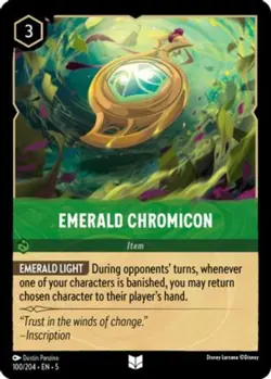 4x Emerald Chromicon - 100/204 - Uncommon NM-Mint Disney Lorcana: Shimmering Ski - Image 1