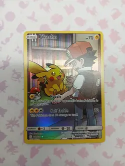Pikachu Secret Rare Full Art Holo Card- 2019 Cosmic Eclipse 241/236 -NM Pokemon - Image 1