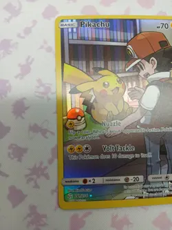 Pikachu Secret Rare Full Art Holo Card- 2019 Cosmic Eclipse 241/236 -NM Pokemon - Image 2