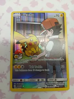 Pikachu Secret Rare Full Art Holo Card- 2019 Cosmic Eclipse 241/236 -NM Pokemon - Image 3