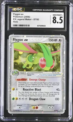 CGC 8.5 Flygon ex 2006 EX Legend Maker 87/92 Holo Pokemon Card - Image 1