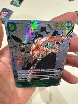 One Piece CCG Roronoa Zoro Manga English Alternate Art Foil OP06-118 Custom Card - Image 5