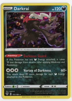 Darkrai 105/189 Darkness Ablaze Cosmos Holo Pokemon Card - Image 1