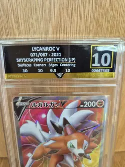 Pokemon Lycanroc V 071/067 Skyscraping Perfection Graded Pristine 10 Slab Card - Image 3