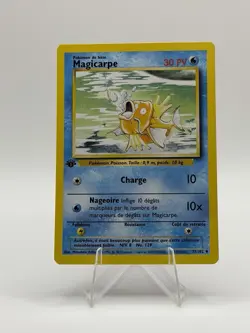 Pokemon Magicarpe Base Set 35/102 French Regular Basic 30 HP 1999 Card - Image 1