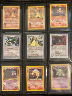 Vintage Pokemon Cards - Shadowless Charizard, Sabrina's Gengar, Light Arcanine - Image 1