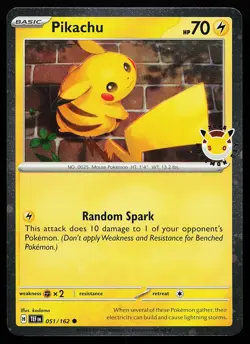 Pikachu 051/162 Holo Stamped Pokemon Day 2026 Promo Pokemon Card - Image 1