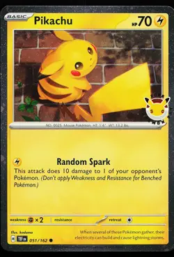 Pikachu 051/162 Holo Stamped Pokemon Day 2026 Promo Pokemon Card - Image 1