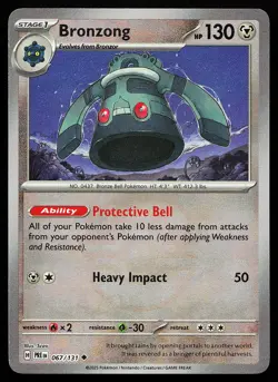 Bronzong 067/131 Masterball Holo Prismatic Evolutions Pokemon Card - Image 1