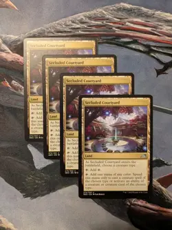 MTG Secluded Courtyard (X4) - NEO - NM - Image 1