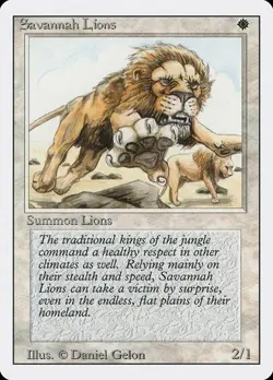 Revised 3rd Edition MTG 1 Savannah Lions Magic - Image 1