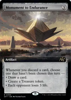 Monument to Endurance EXTENDED ART Aetherdrift Magic MTG NM - Image 1