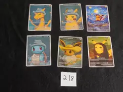6 Pokemon x Van Gogh Black Star Promo ACG Art Card - read description - Image 1