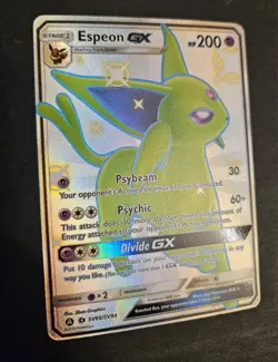Espeon GX SV60/SV94 Hidden Fates: Shiny Vault Holo Pokemon TCG Pack Fresh NM - Image 4