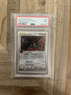 PSA 9 Mint Pokemon Aerodactyl EX Sandstorm Holo 94/100 - Image 1