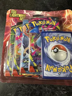 Pokemon TCG Lightning Set 4 Packs + 1 Bonus Card! Brand New/Sealed! - Image 1