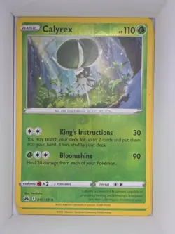 Pokemon TCG Crown Zenith (CRZ) Calyrex 017/159 Reverse Holo Near Mint - Image 1