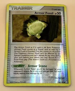 Armor Fossil 116/123 – Mysterious Treasures Reverse Holo - MP - 2007 Pokemon TCG - Image 1