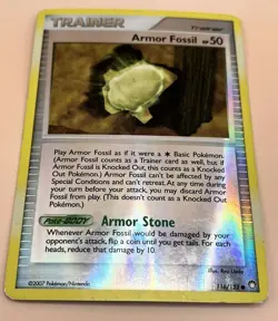 Armor Fossil 116/123 – Mysterious Treasures Reverse Holo - MP - 2007 Pokemon TCG - Image 3