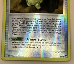 Armor Fossil 116/123 – Mysterious Treasures Reverse Holo - MP - 2007 Pokemon TCG - Image 5