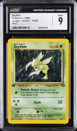1999 POKEMON JUNGLE 1ST ED #26 SCYTHER CGC 9 - Image 1