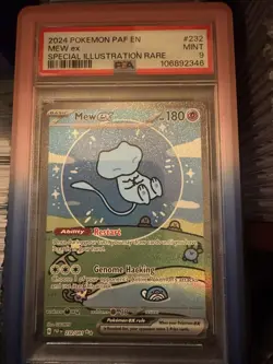 Mew EX 232/091 PSA 9 Special Illustration Rare Paldean Fates Bubble Mew Pokemon - Image 1