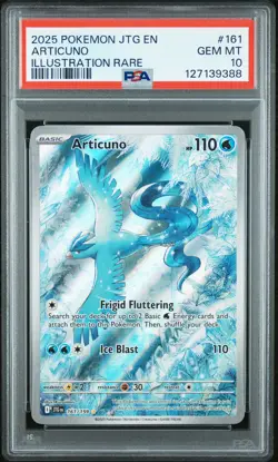 2025 POKEMON JTG EN-JOURNEY TOGETHER ILLUSTRATION RARE #161 ARTICUNO PSA 10 - Image 1