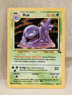 Muk 13/62 Holo Rare Pokemon NM Fossil 1999 WOTC Vintage Pokemon - Image 1