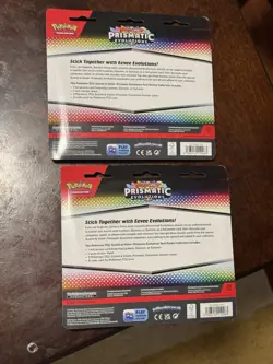 New & Sealed! Set of 2 Pokemon TCG Prismatic Evolutions Tech Sticker Collection - Image 2