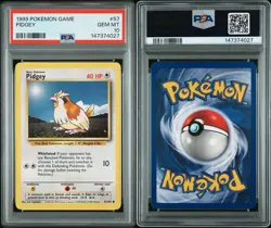 🏆 1999 Pokemon Base Set Pidgey #57 PSA 10 GEM MINT WOTC - Image 2