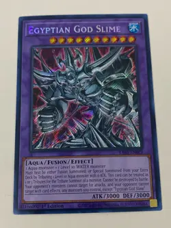 Yugioh - Egyptian God Slime x 3 - 1st Edition Secret Rare NM - Free Holo Card B - Image 4