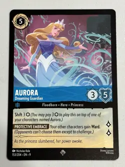 Disney Lorcana Fabled Aurora Dreaming Guardian #153/204 Super Rare - Image 1