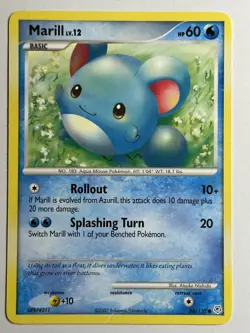 Marill Diamond and Pearl 88/130 LP-NM Pokemon card - Image 1