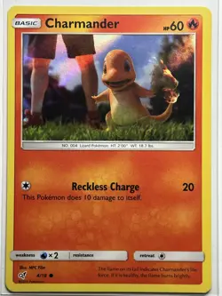 Charmander (Holo Common) Holo Detective Pikachu 4/18 LP-NM Pokemon Card - Image 1