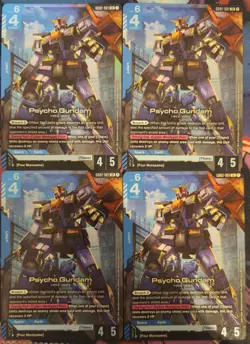 Gundam Card Game TCG - 4x Psycho Gundam LR - GD02-001 - Image 1