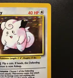 Clefairy 5/102 Pokemon Base Set Unlimited Holo Rare Card WOTC LP-NM - Image 3